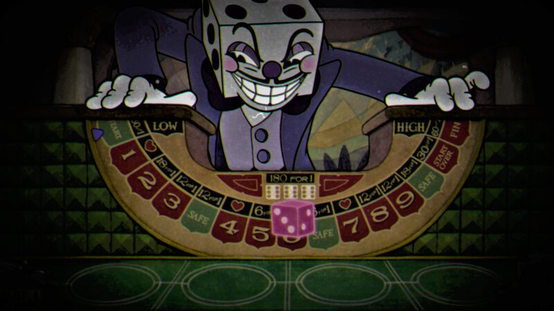 Clown-faced Dice Character
