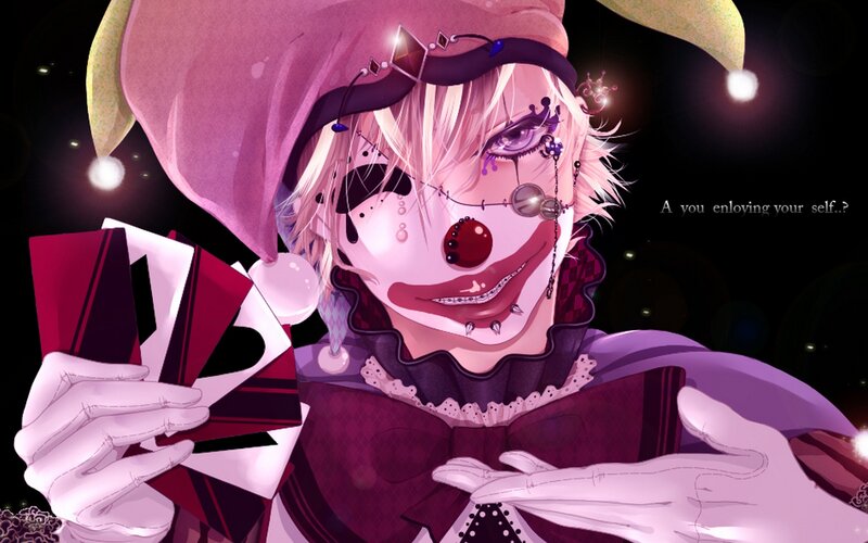 Clown Holding Cards