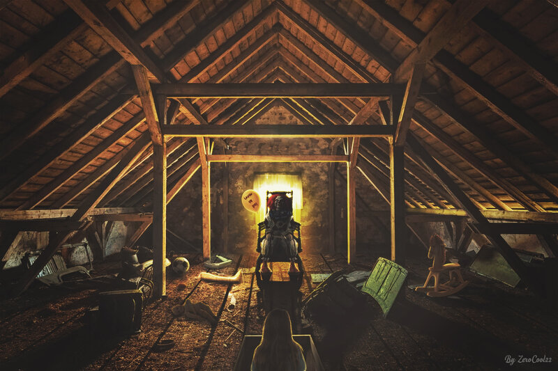 Clown in Attic Chair