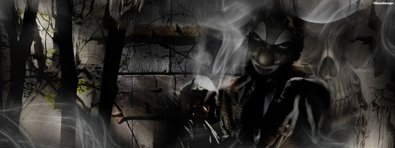 Clown in Dark Forest — Black