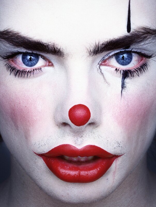 clown makeup close-up