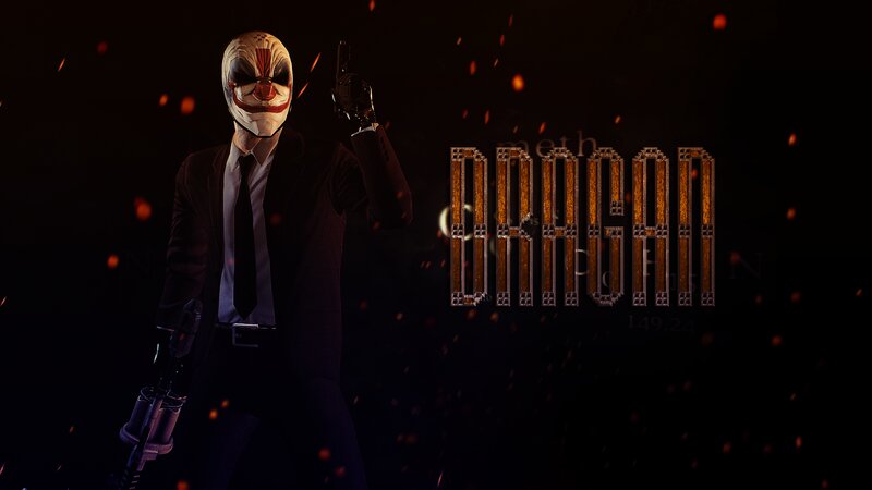 Clown-masked Man with Gun — Black, Dramatic