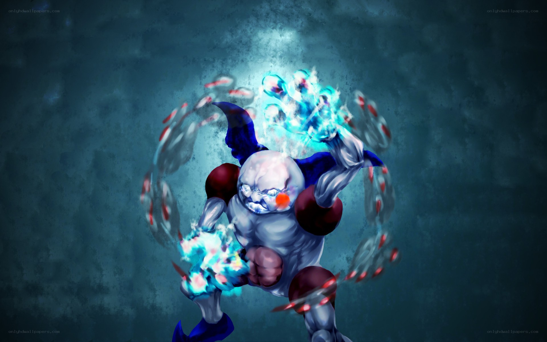 clown monster with energy powers