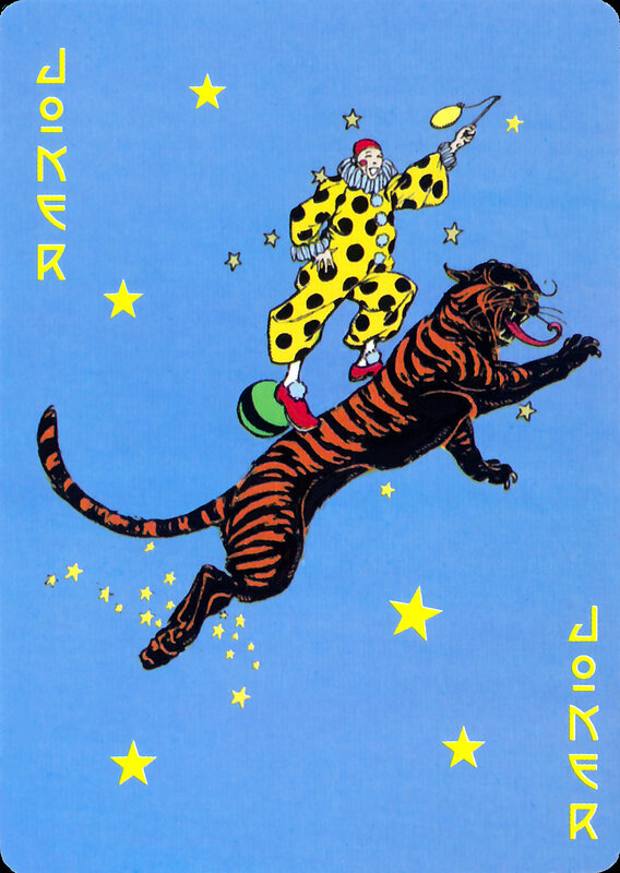 Clown on a tiger