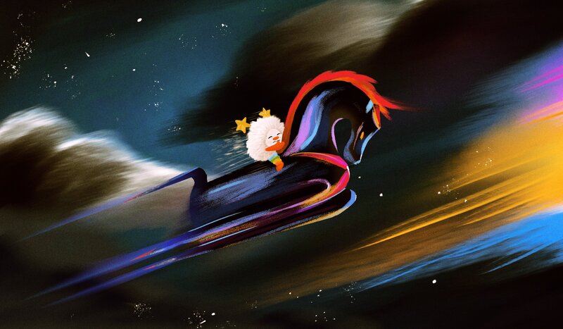 Clown on Flying Horse