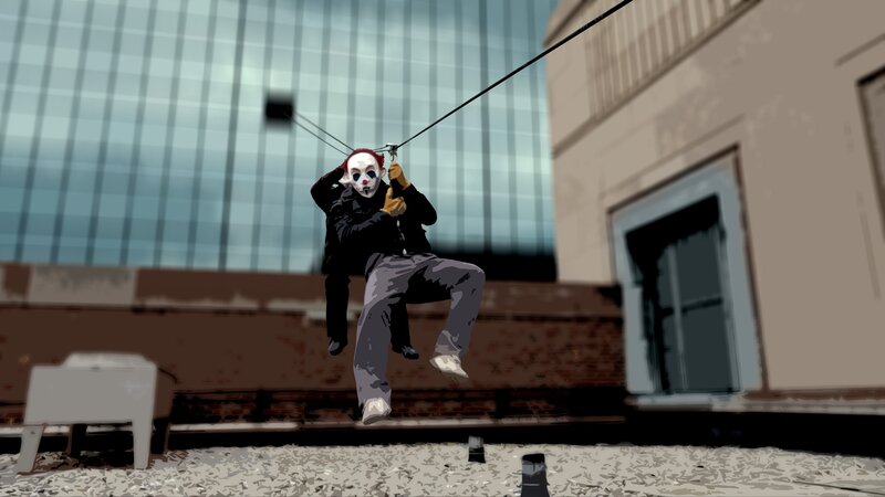 Clown on Zipline