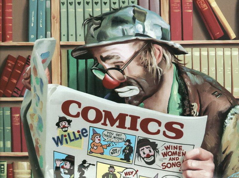 Clown Reading Comic