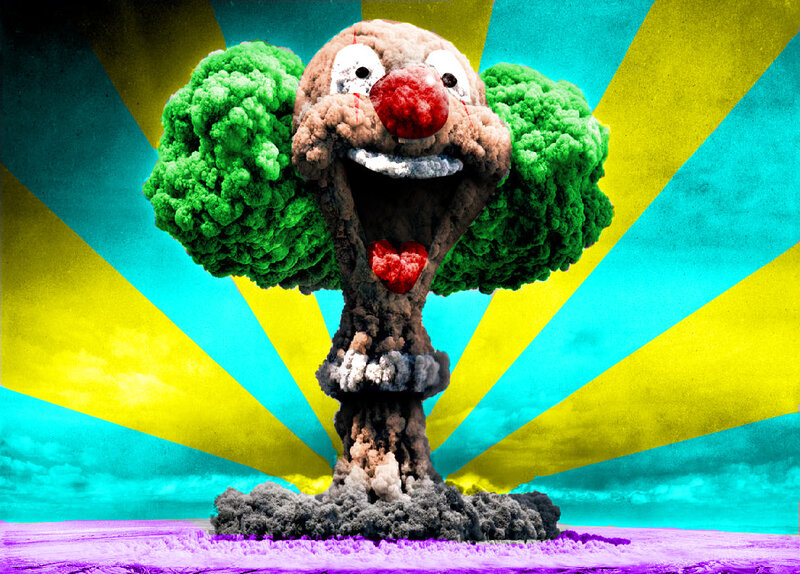 Clown-shaped Explosion — Green, Dramatic