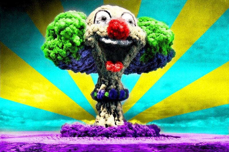 Clown-shaped Explosion — Yellow, Dramatic