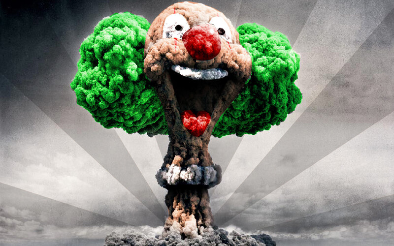 clown-shaped nuclear explosion