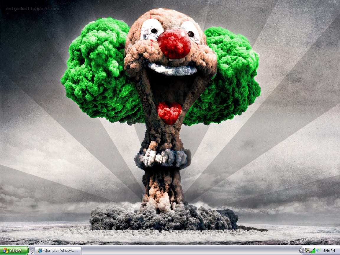 clown-shaped nuclear explosion