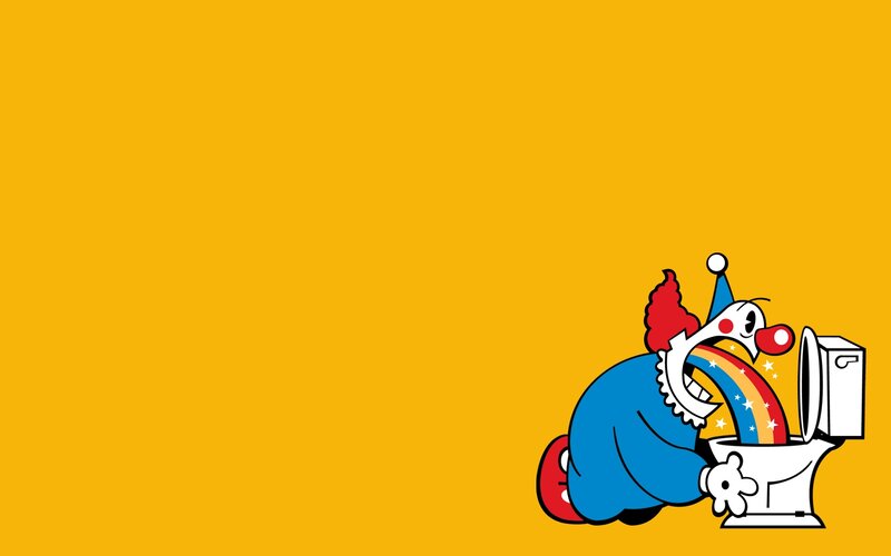 Clown Vomiting into Toilet
