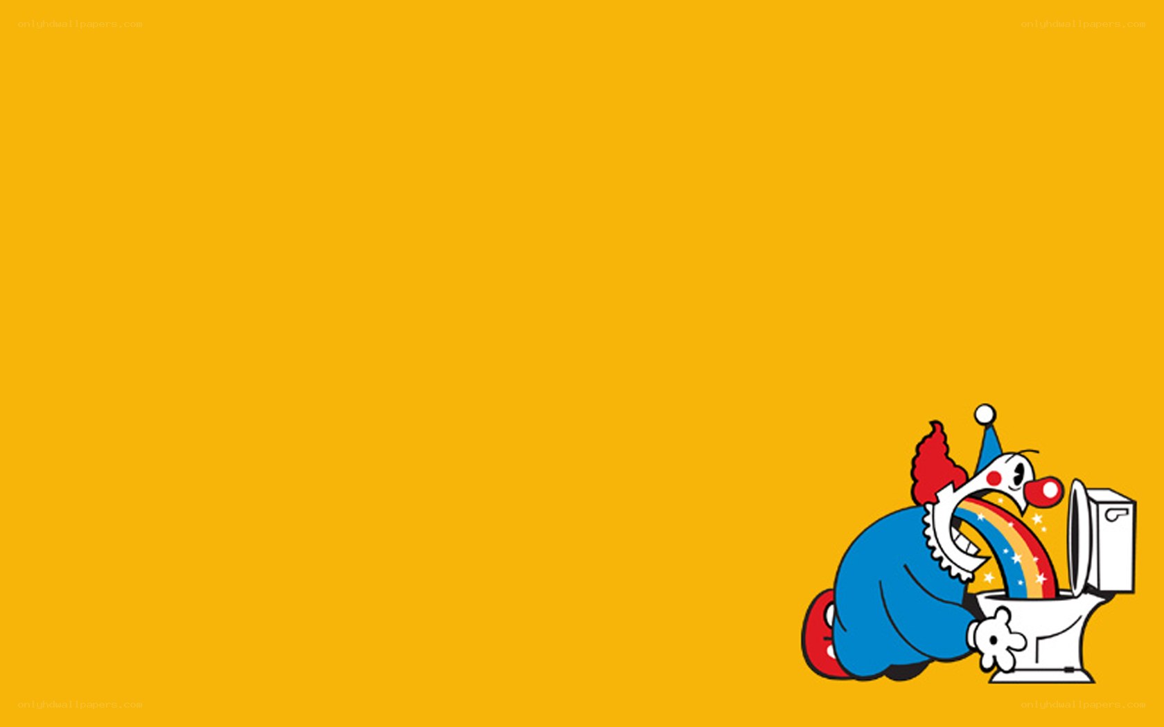 clown vomiting rainbow