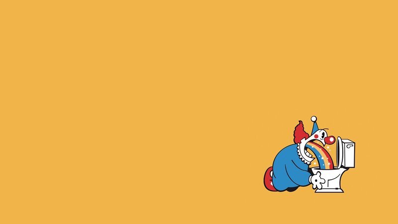 clown vomiting rainbow