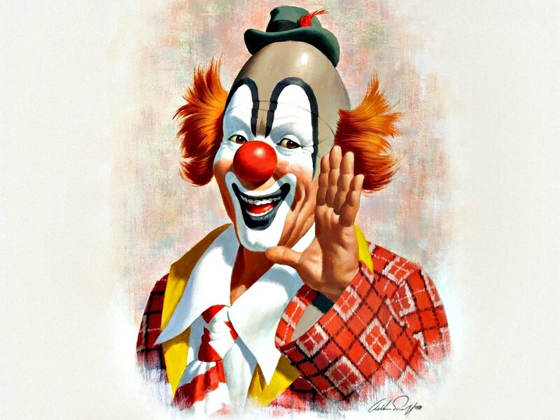 Clown Waving Hand