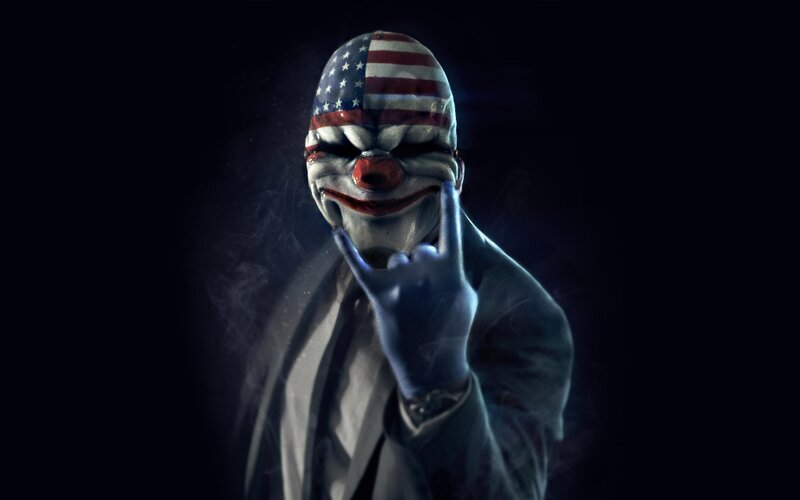 Clown with American Flag Mask — Black