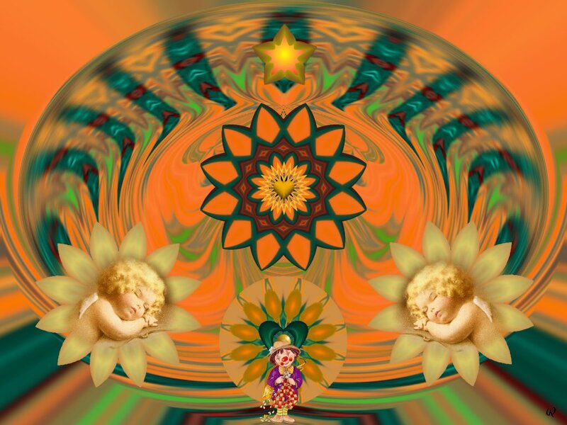 Clown with Cherubs