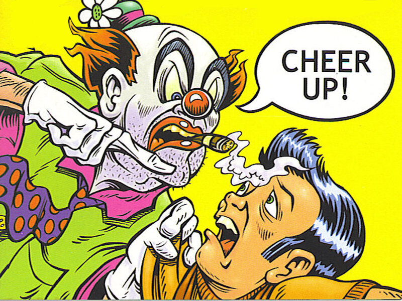 clown with cigar