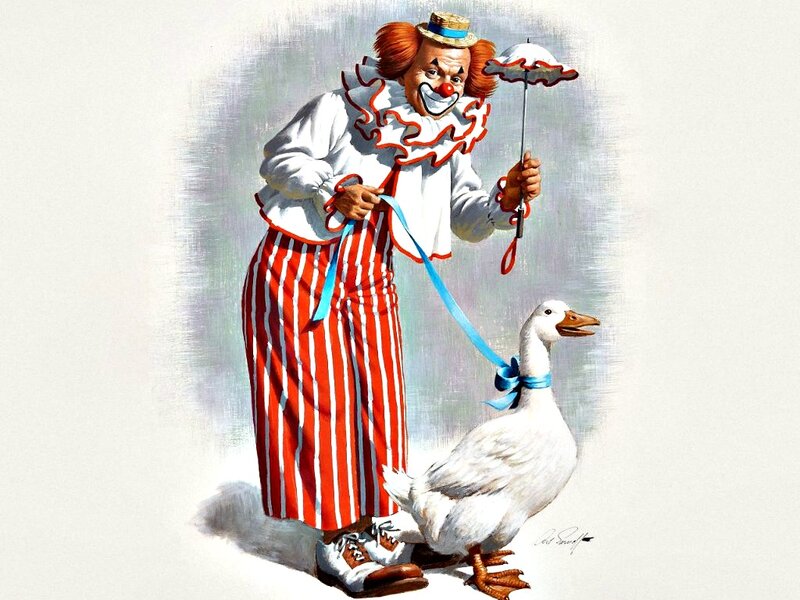 Clown with Goose