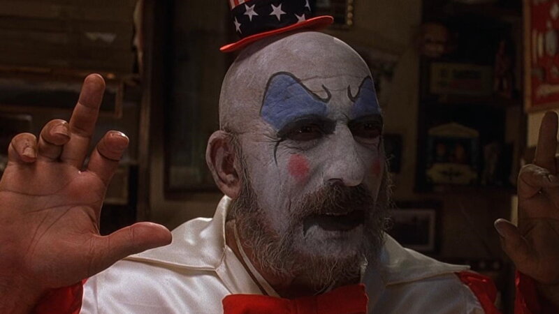 Clown with Painted Face — White, Creepy