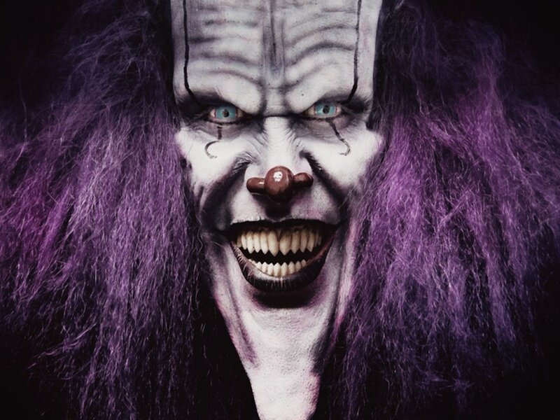Clown with Purple Hair