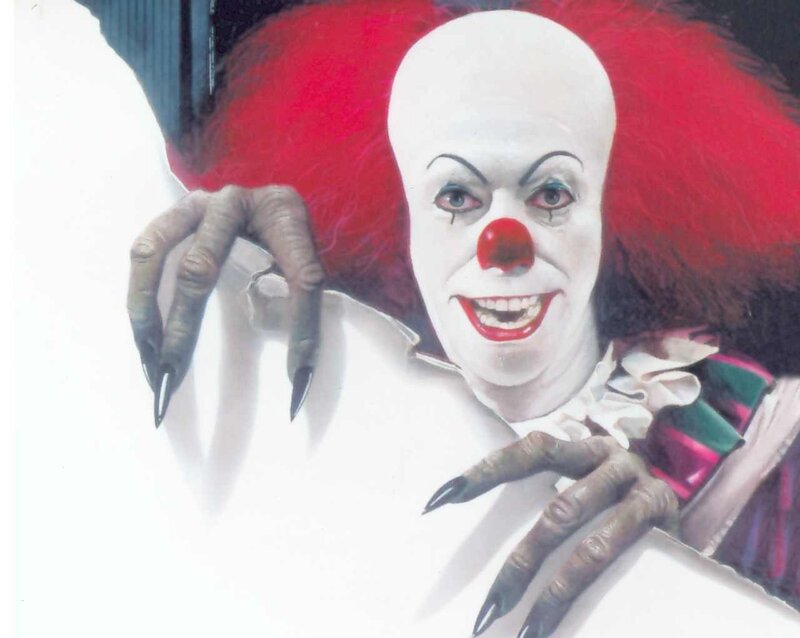 Clown with Red Hair — White