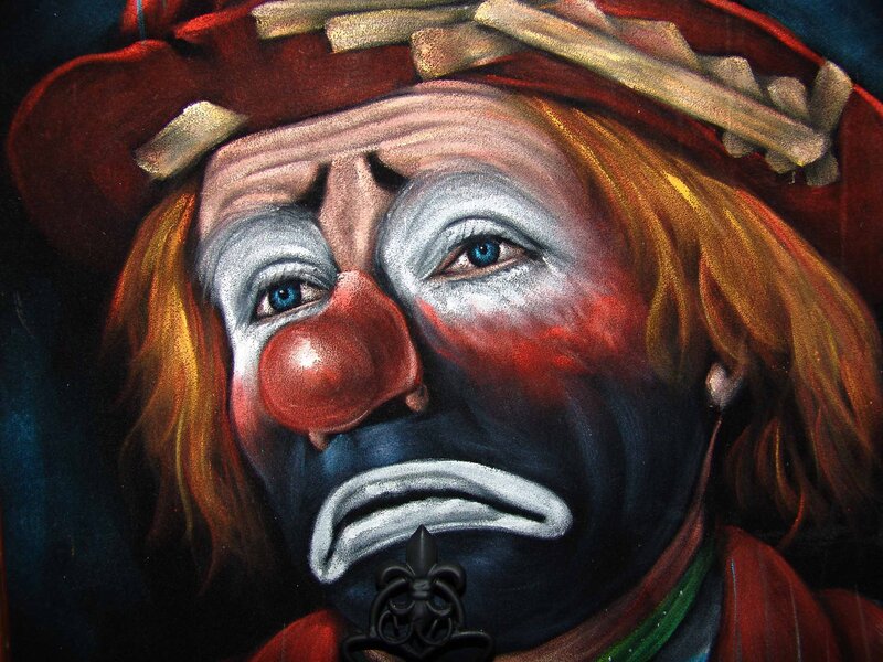 Clown with Red Nose — Black