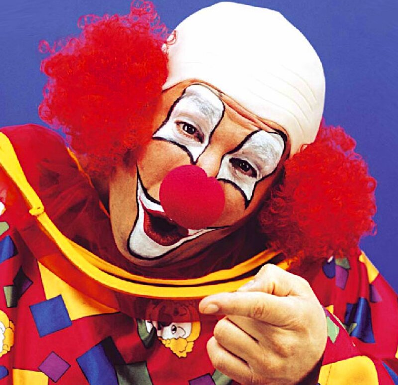 Clown with Red Wig — Playful, Photograph