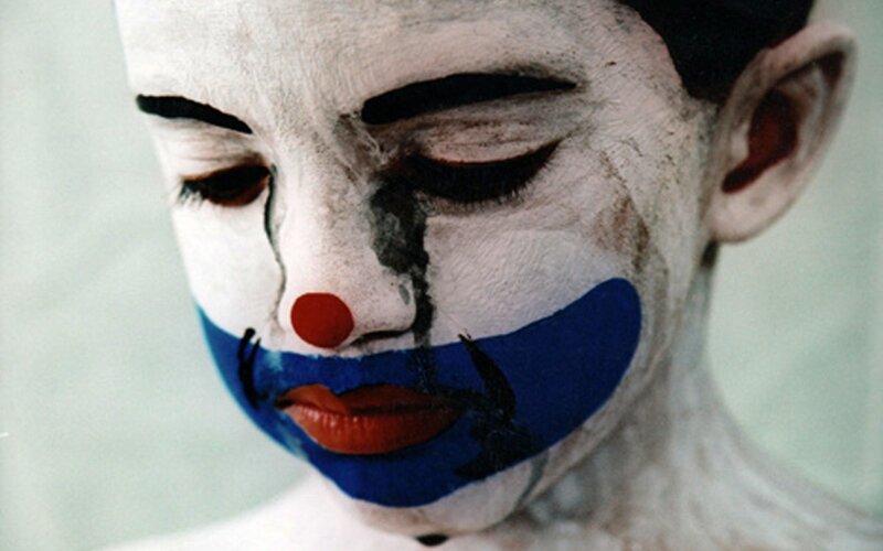 clown with tears