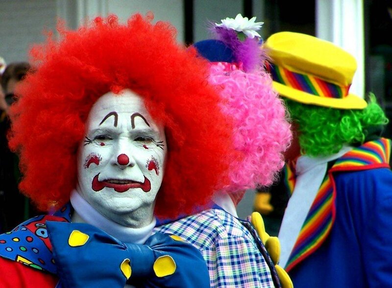 clowns at a parade
