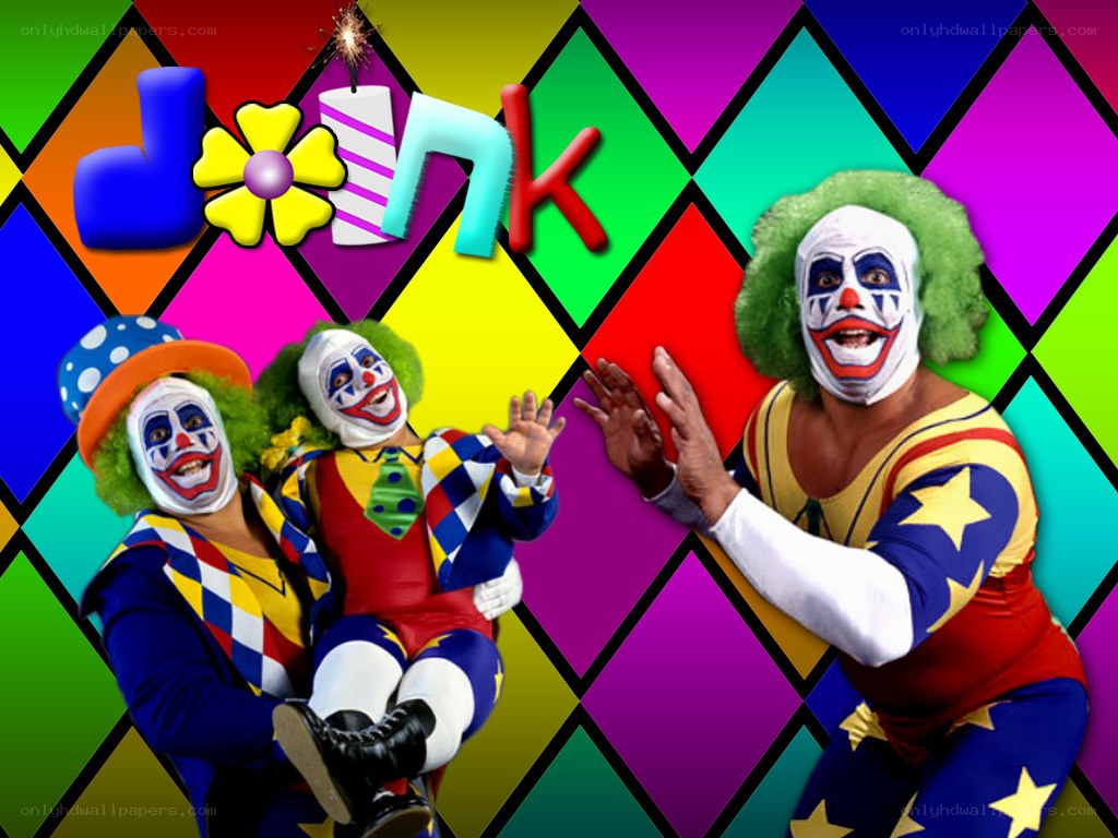 clowns in colorful setting