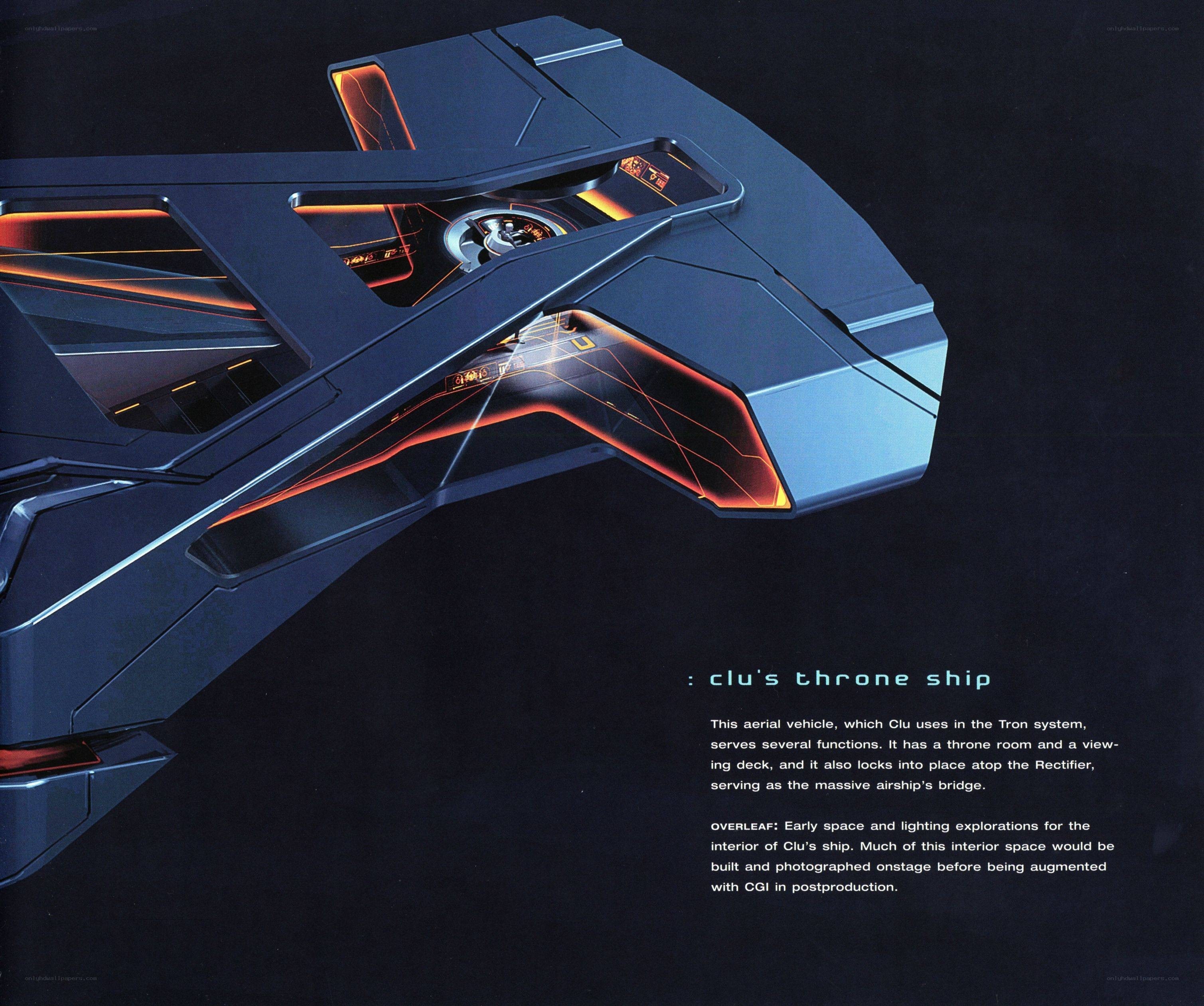 Clu's throne ship concept art