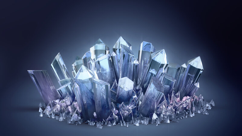Cluster of Blue Crystals
