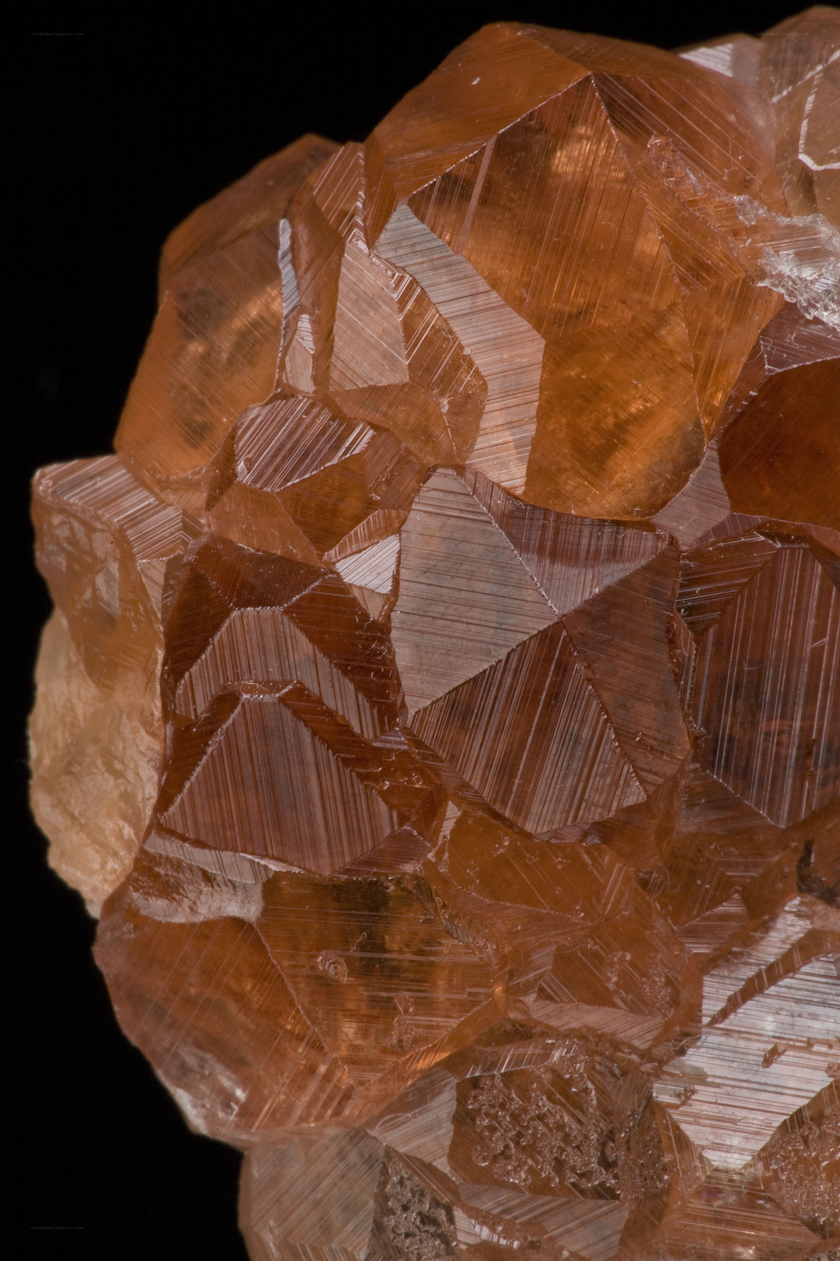 cluster of brown crystals