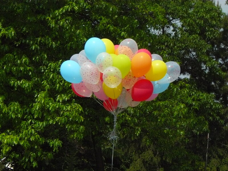 Cluster of Colorful Balloons