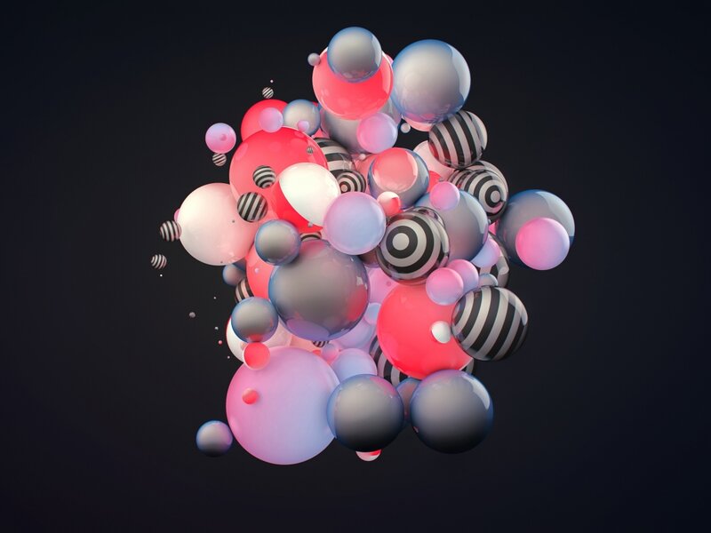 Cluster of Colorful Spheres