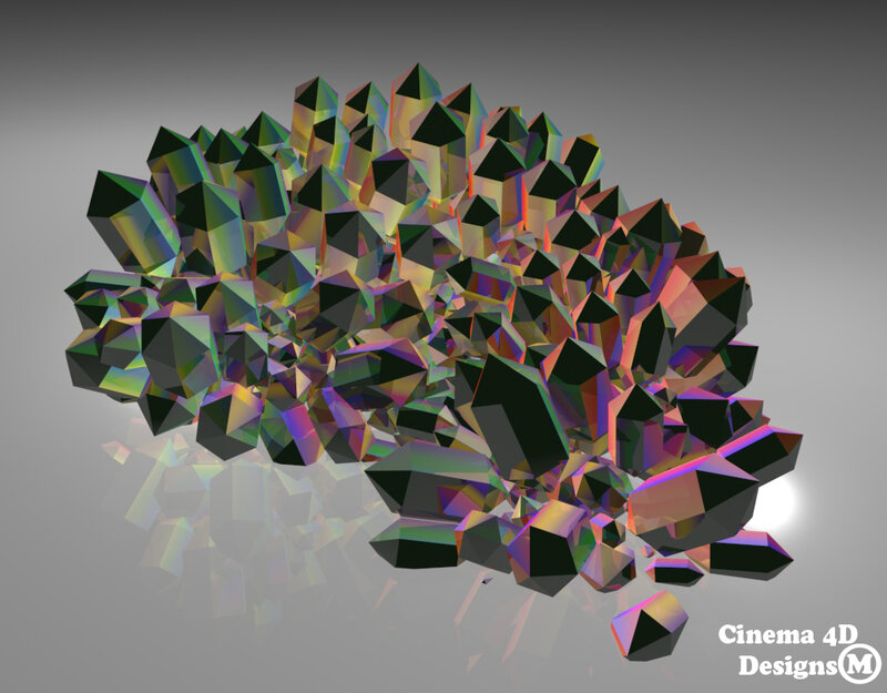 Cluster of Crystals — Black