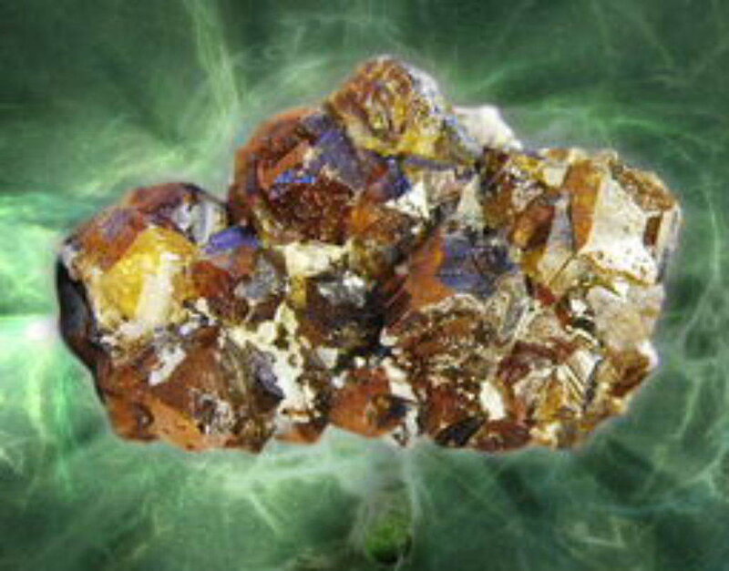 cluster of mineral crystals