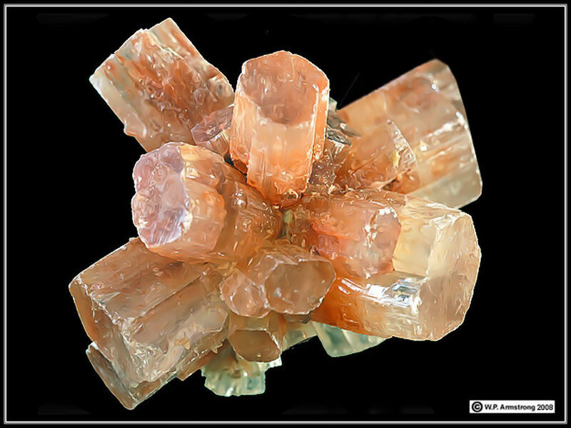 Cluster of Orange Crystals — Dramatic, Photograph