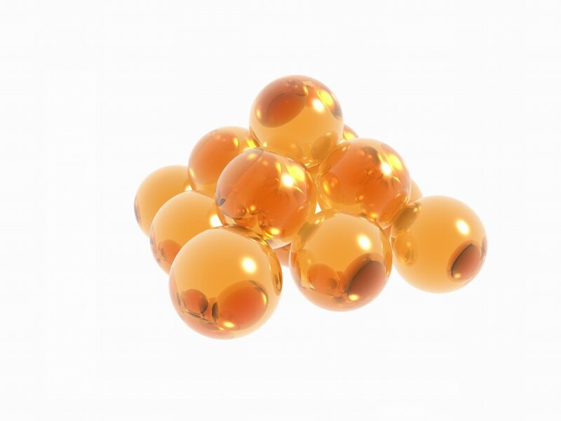 cluster of orange gel capsules