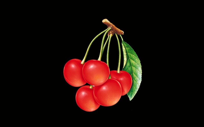 Cluster of Red Cherries