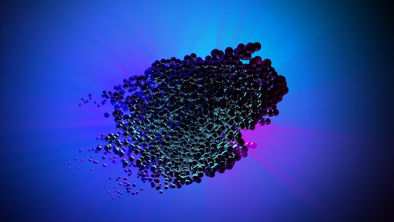 Cluster of Spheres — Blue