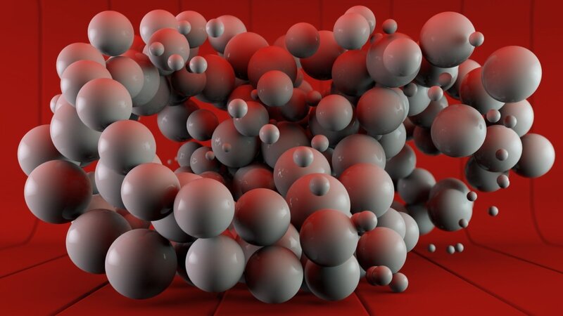 Cluster of Spheres — Red
