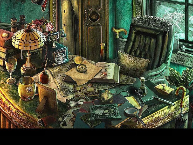 Cluttered Antique Desk