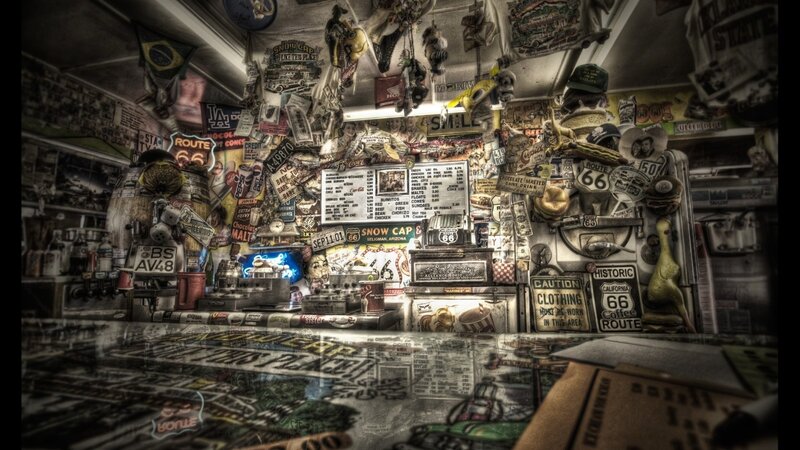 Cluttered Diner Counter