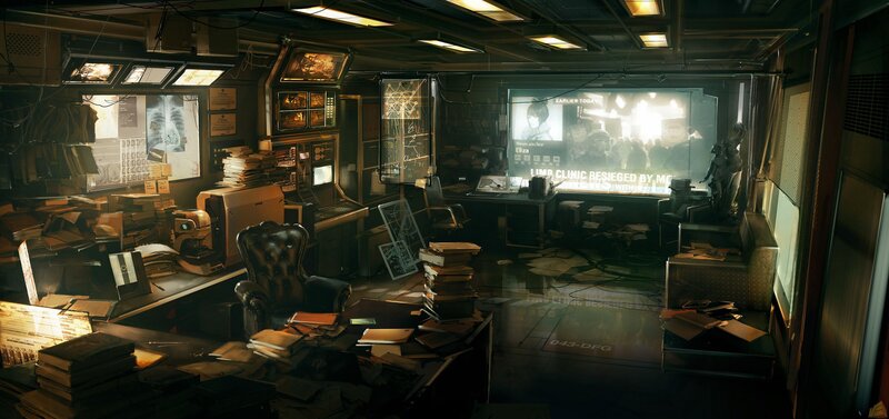 Cluttered Office Room