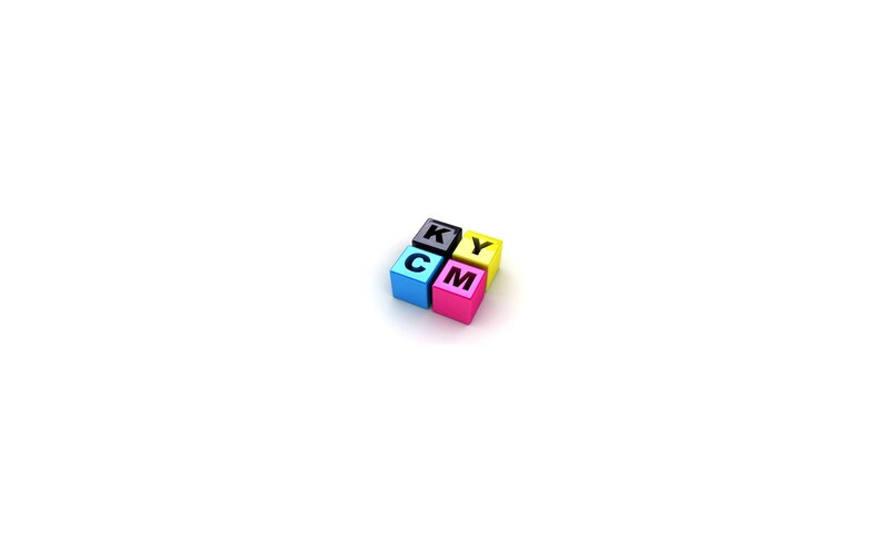 CMYK Color Blocks — White