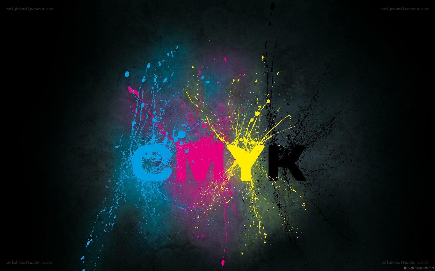 CMYK color splatter design