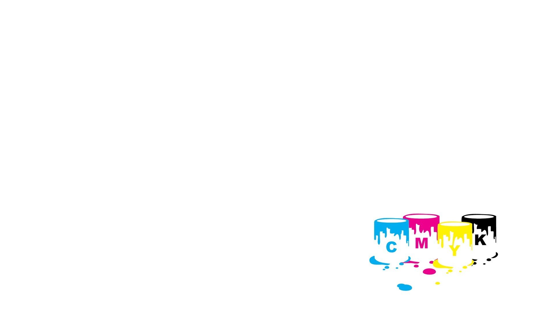 CMYK paint cans logo