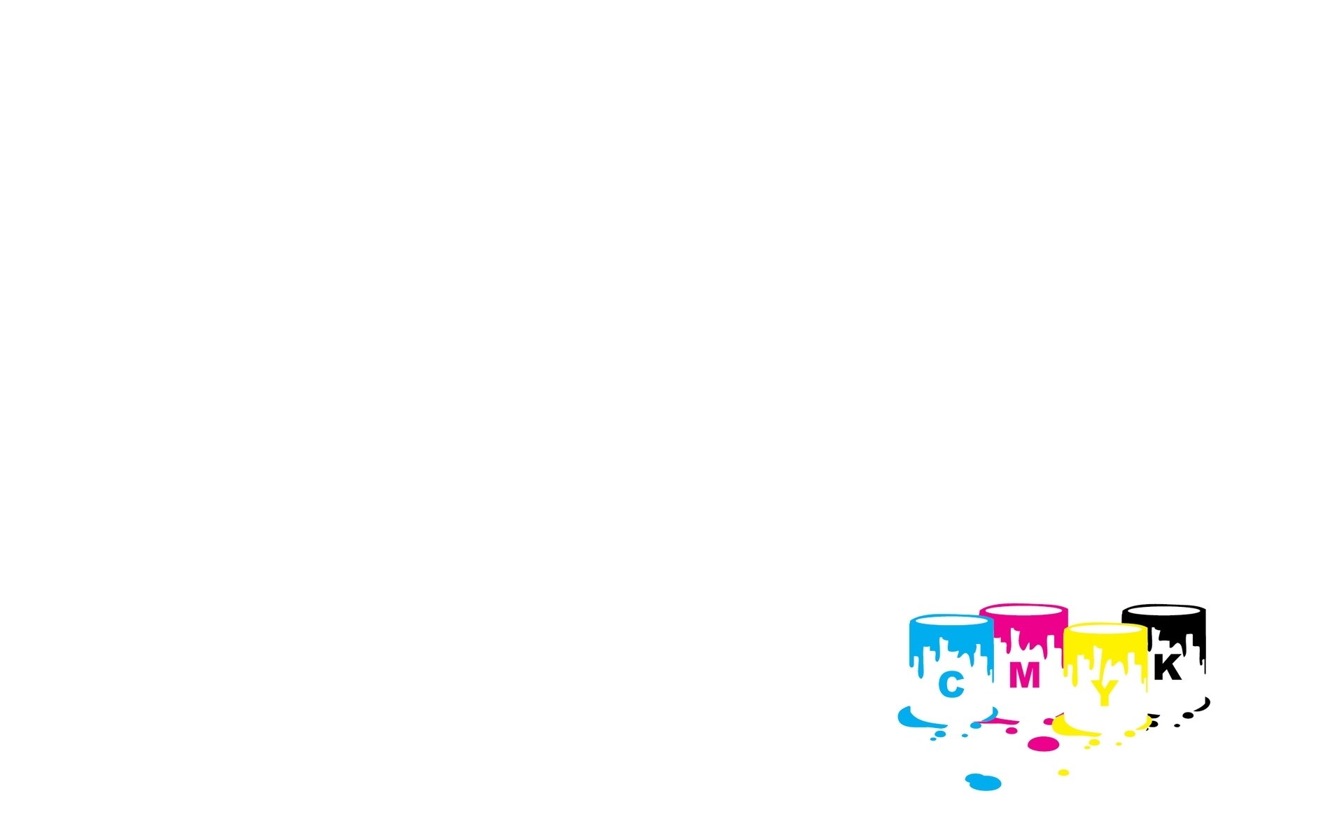 CMYK paint cans
